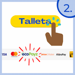 Rekisteröidy ja siirry tallettamaan