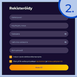 Suorita rekisteröityminen jos sellaista vaaditaan
