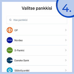 Siirry verkkopankkiisi ja vahvista talletus