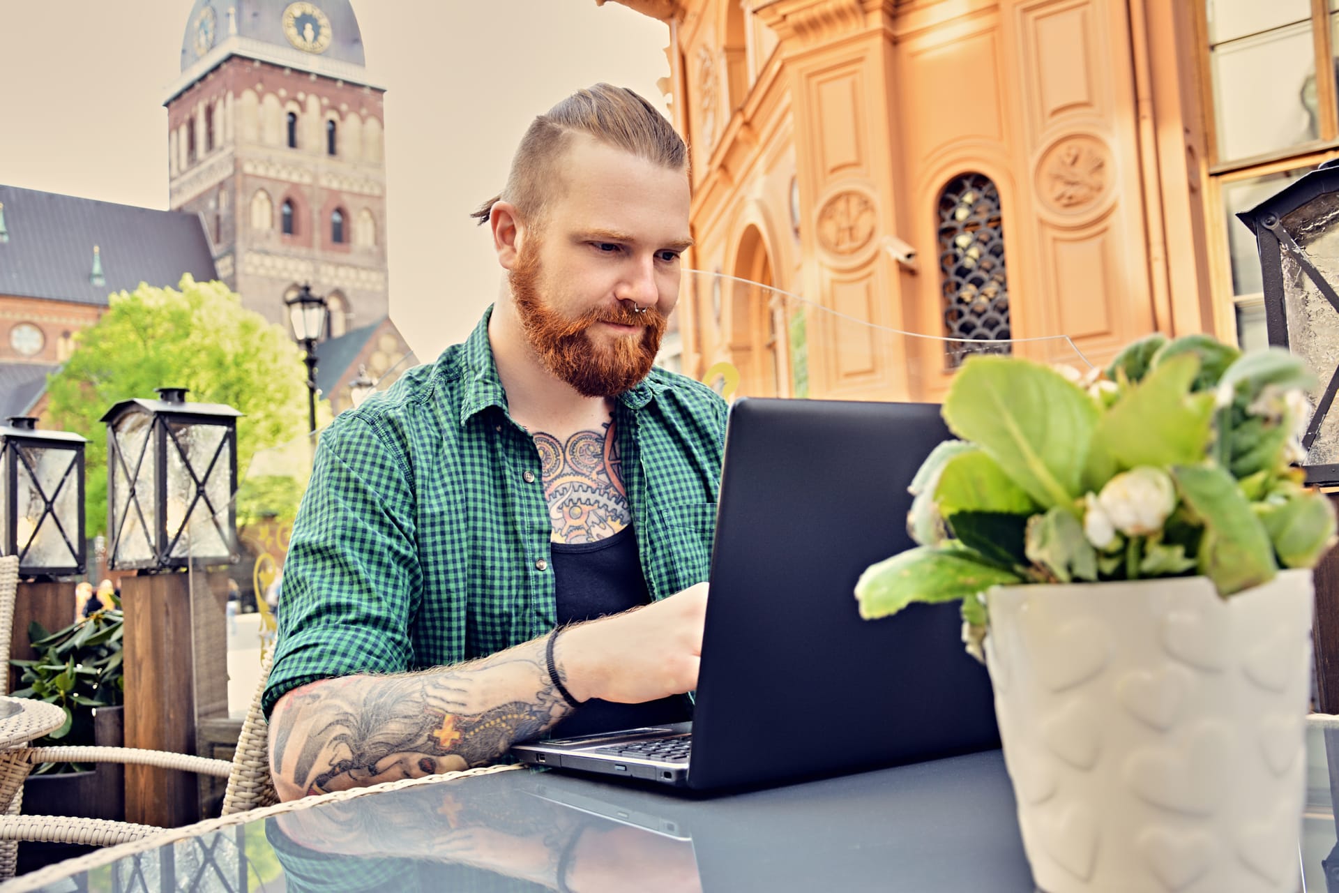 Irish player reading free spin bonus terms and conditions on a laptop